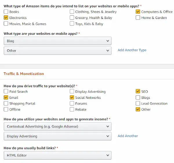 Traffic and monetization details