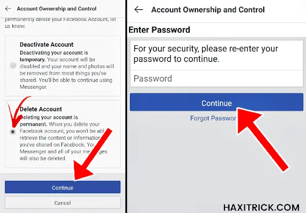 Delete Fb Account hindi