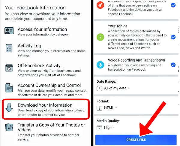 Download Your Facebook Data