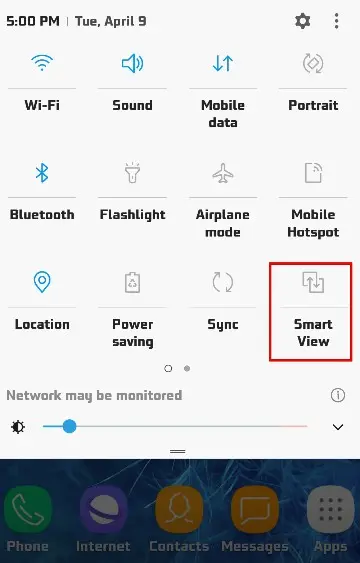 Enable Screen Mirroring Option in Mobile 