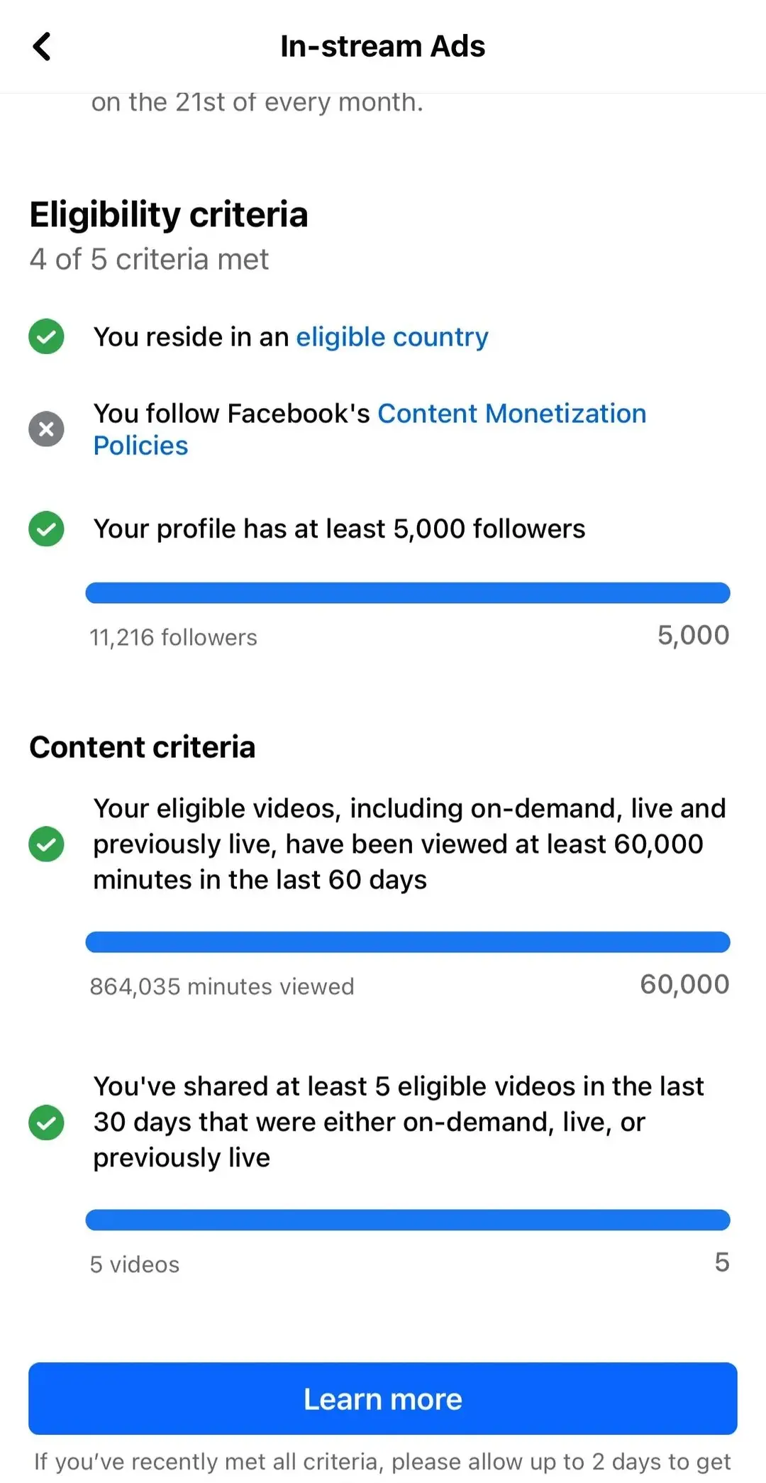 facebook in stream ads