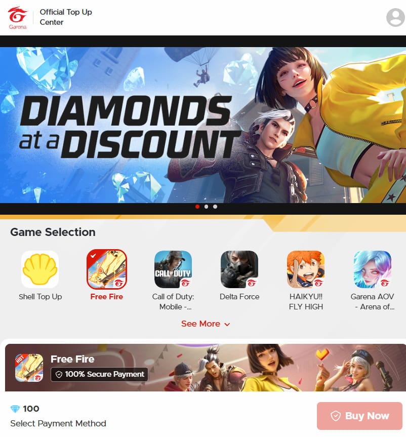 free fire diamonds at discount